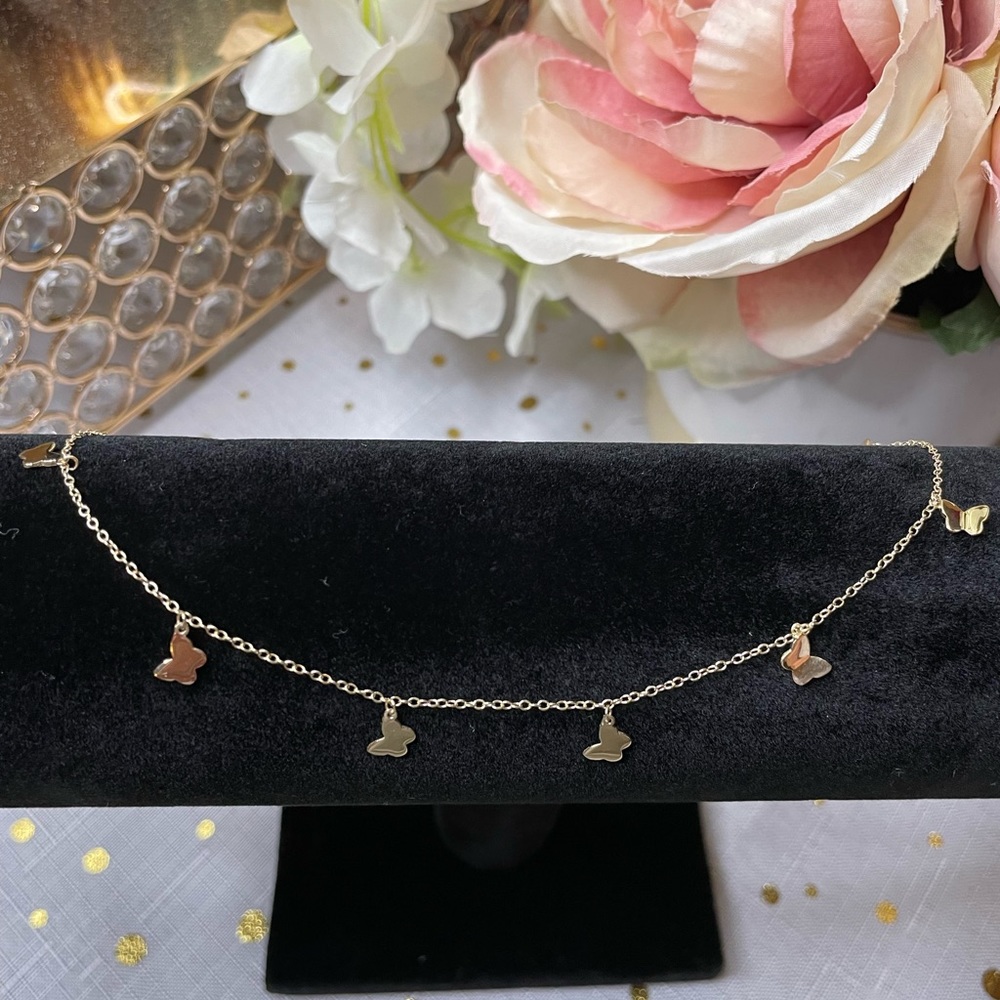 14K Gold Butterfly Necklace